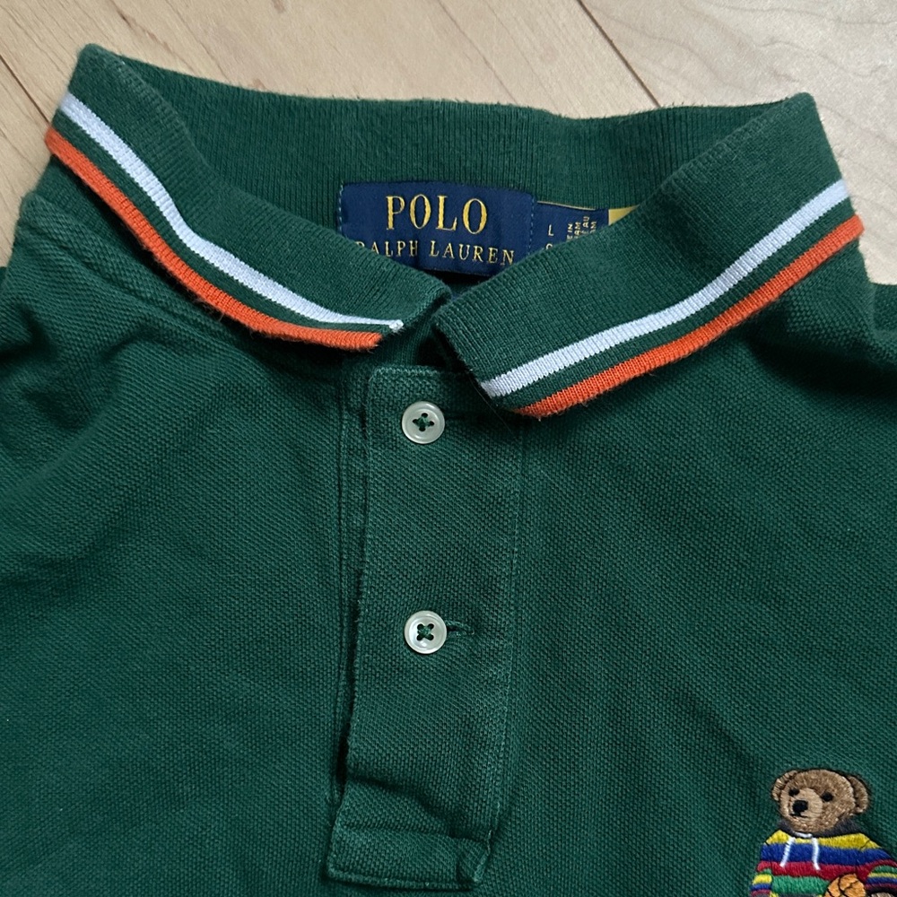 Polo by Ralph Lauren Bear Green Polo Shirt - Picture 3 of 5